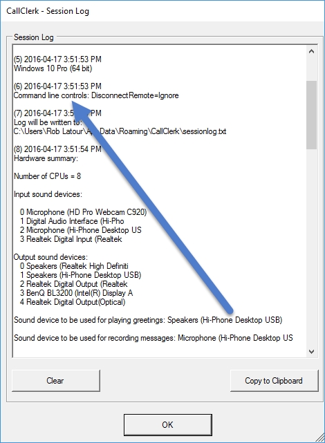 CallClerk Session Log